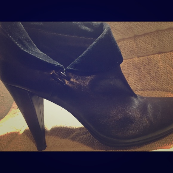 Shoes - COACH Leather & Suede Booties